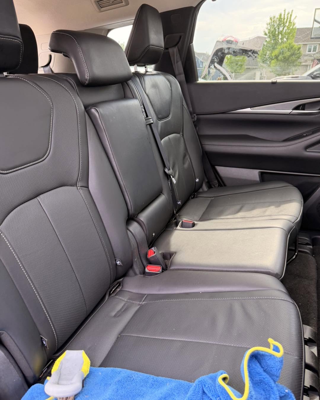 Rear seats during extraction cleaning
